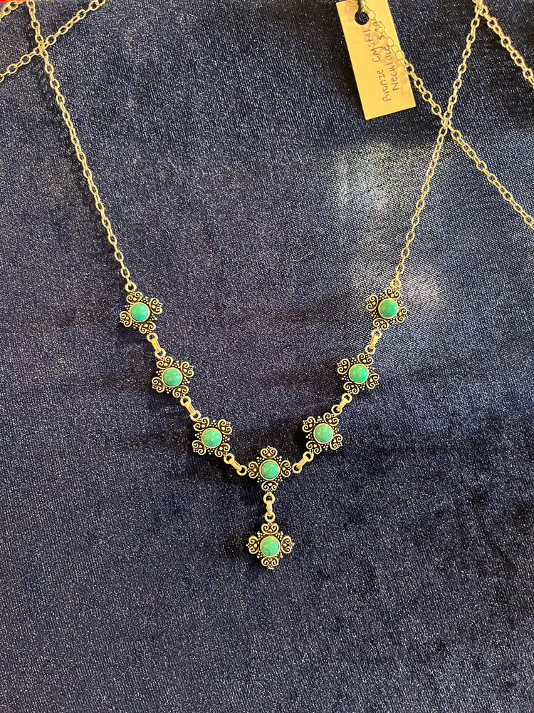 Bronze Crystal Necklace