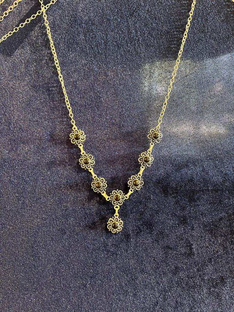 Bronze Crystal Necklace