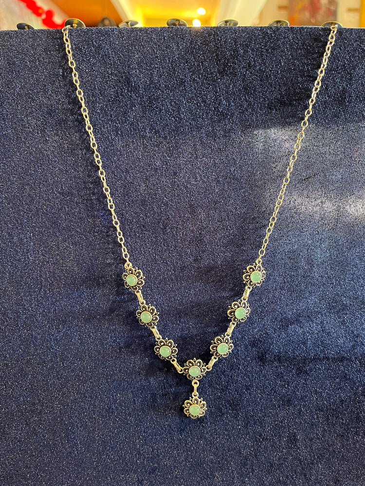 Bronze Crystal Necklace