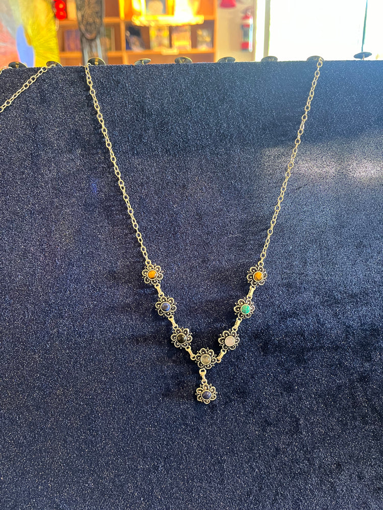 Bronze Crystal Necklace