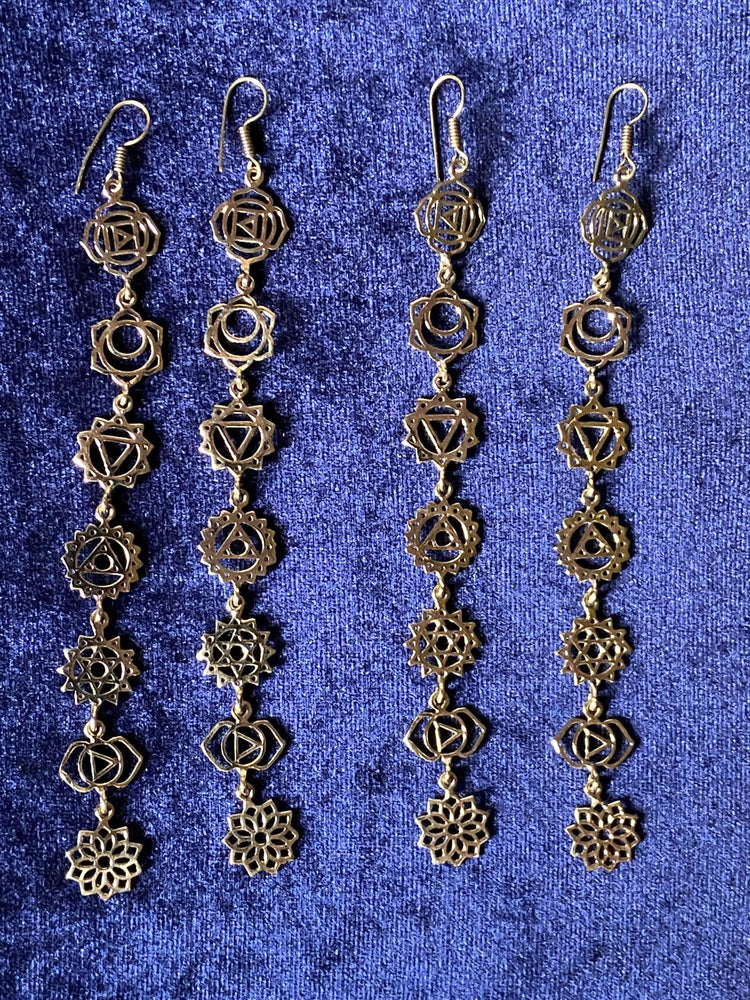 Bronze Chakra Earrings