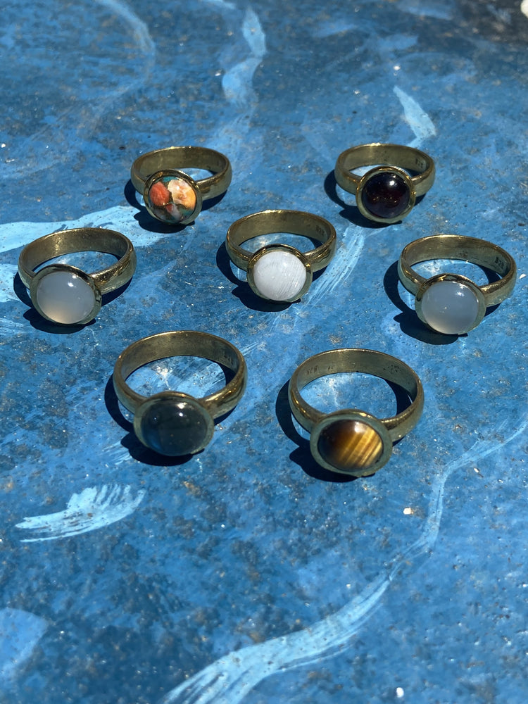 Bronze Ring with Crystal