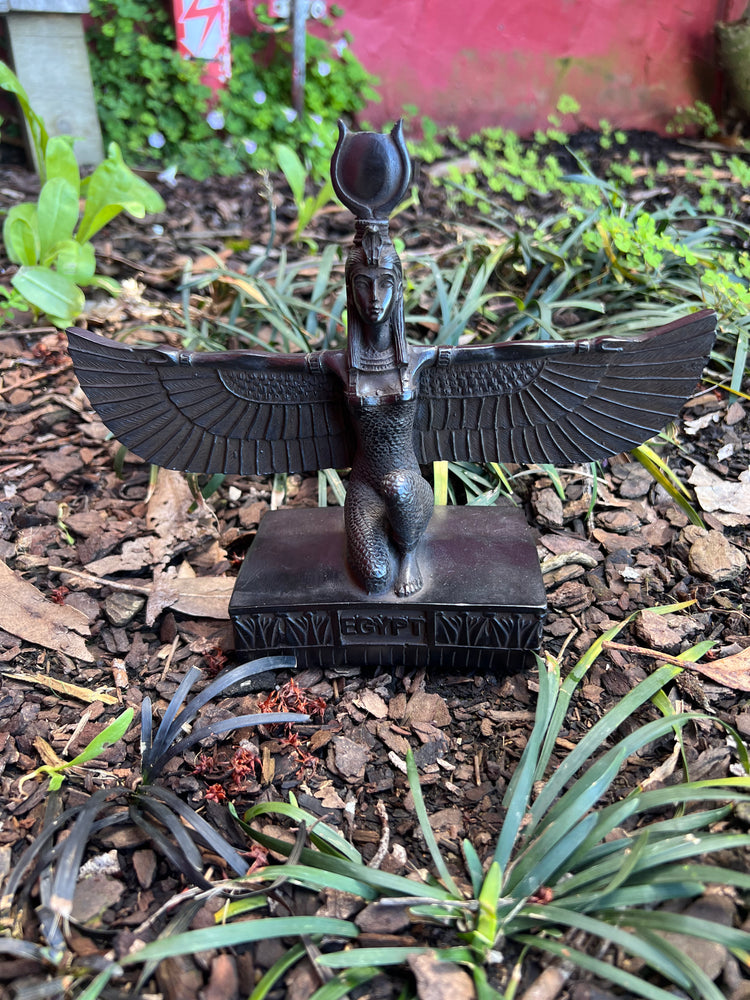 Isis Statue — Black Basalt & Resin (Made in Egypt)