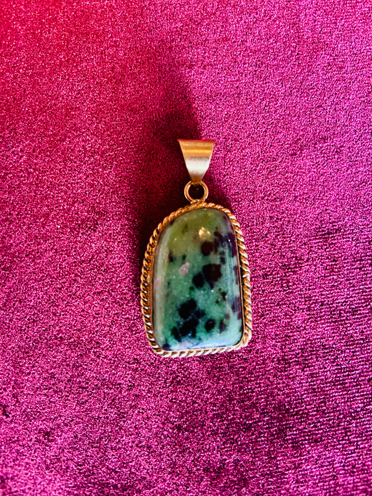 Ruby Ziosite Pendant