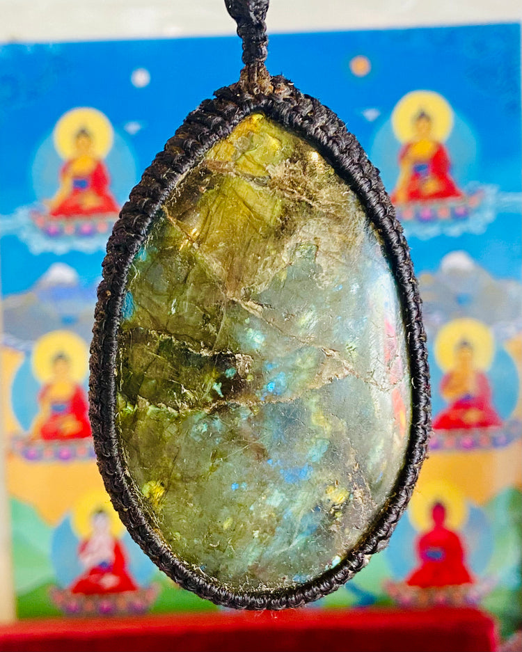 Large Labradorite Pendant Necklace