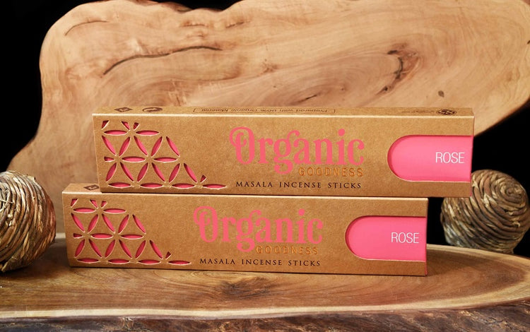 Organic Masala Incense Sticks ~ Rose 15g