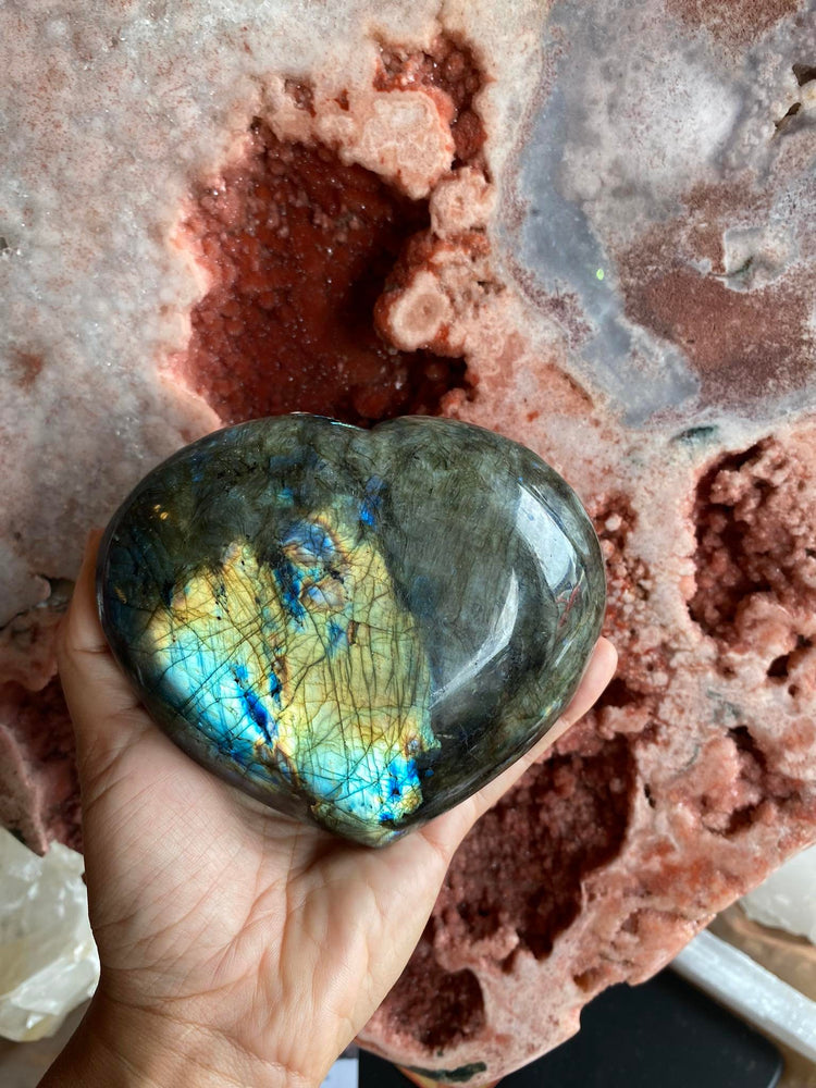 Labradorite Heart Large