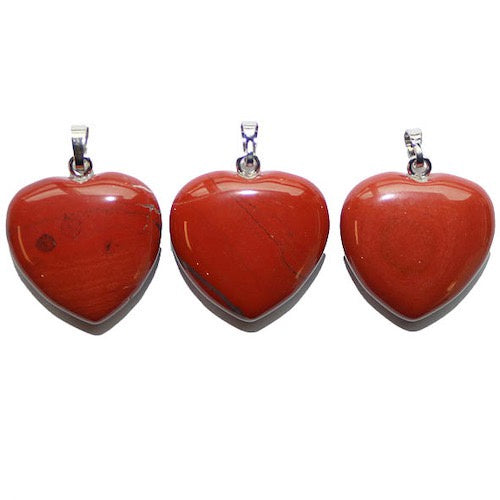 Red Jasper Heart Pendant