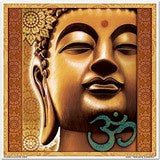 Golden Buddha Illumination Art Repositionable Window Sticker