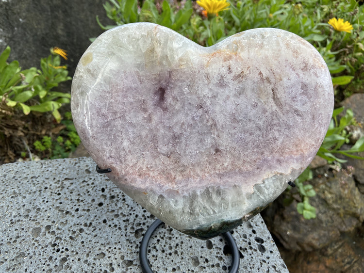 Pink Amethyst Polished Heart