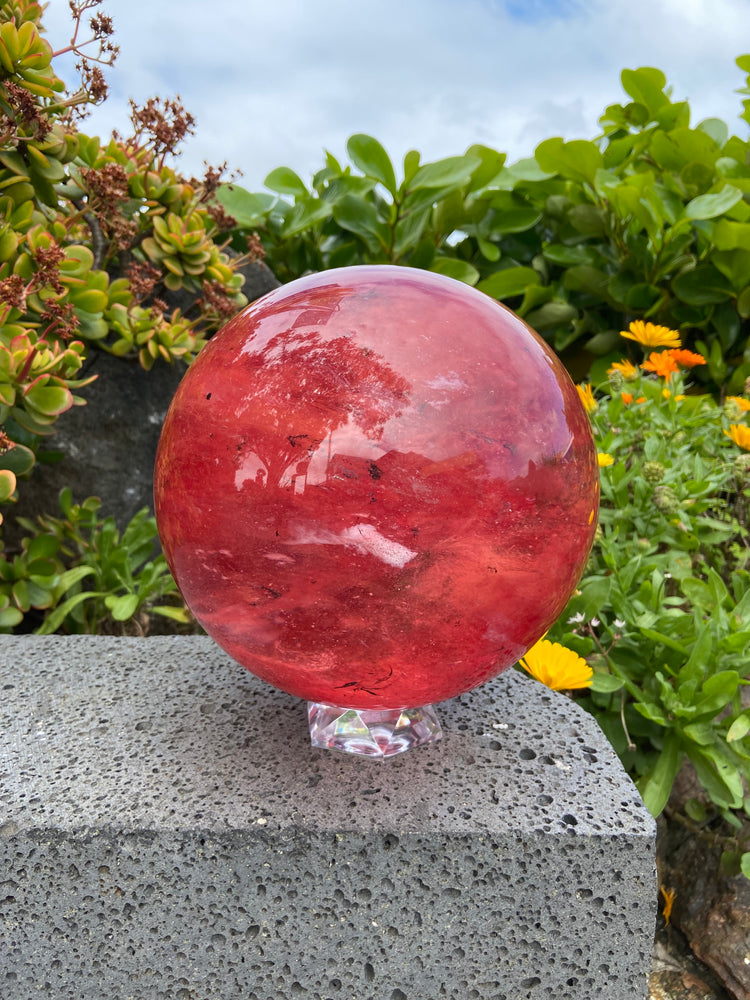 Strawberry Obsidian Sphere