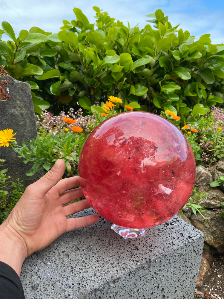 Strawberry Obsidian Sphere