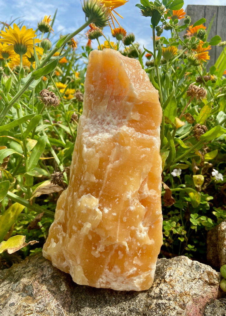 Orange Calcite Cut Base Freeform 1