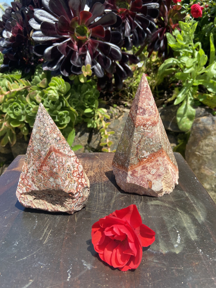 Leopard Skin Jasper Cut Base Point