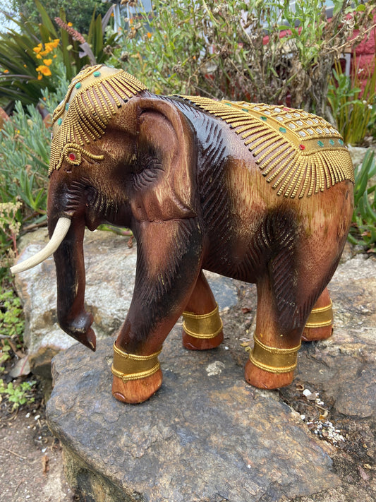 Wooden Decorated Elephant