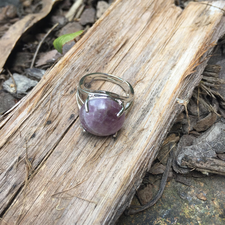 Metal Crystal Ring