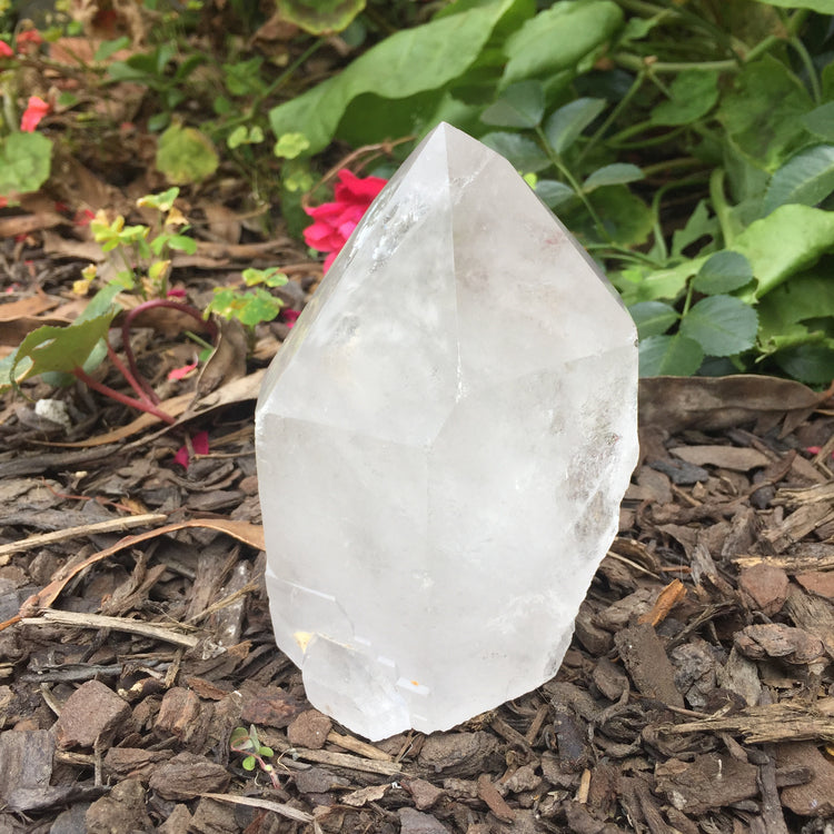 Clear Quartz Cut Base Point Medium