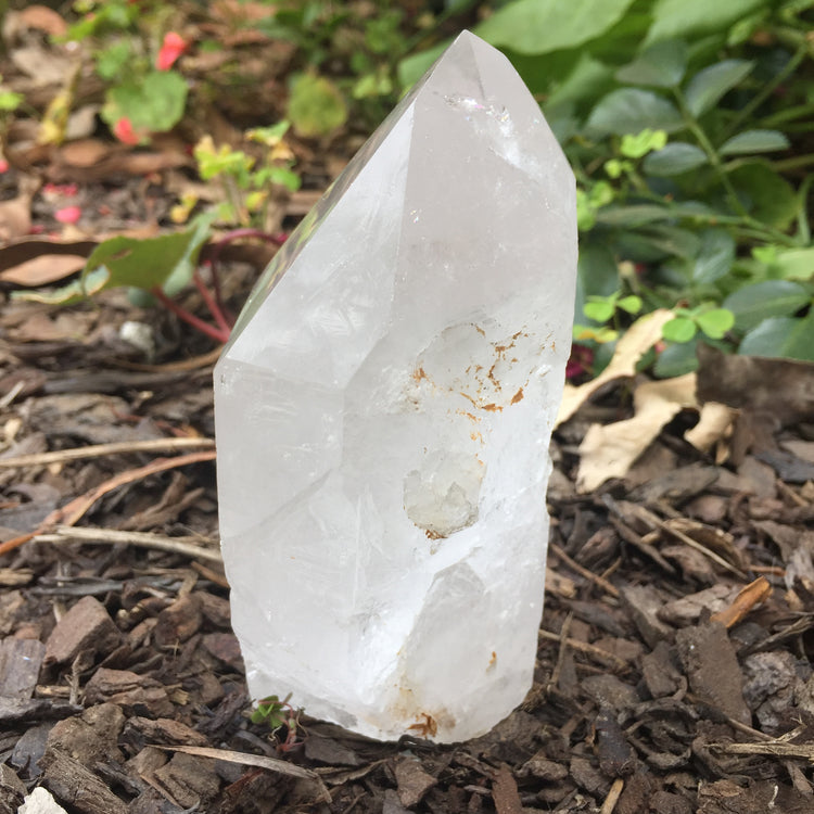 Clear Quartz Cut Base Point Medium