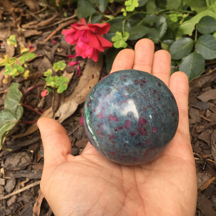 Ruby in Kyanite Sphere