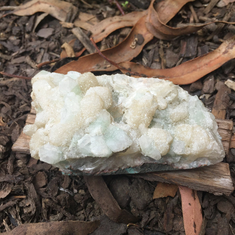Apophyllite & Chalcedony Cluster Zeolite Specimen Large