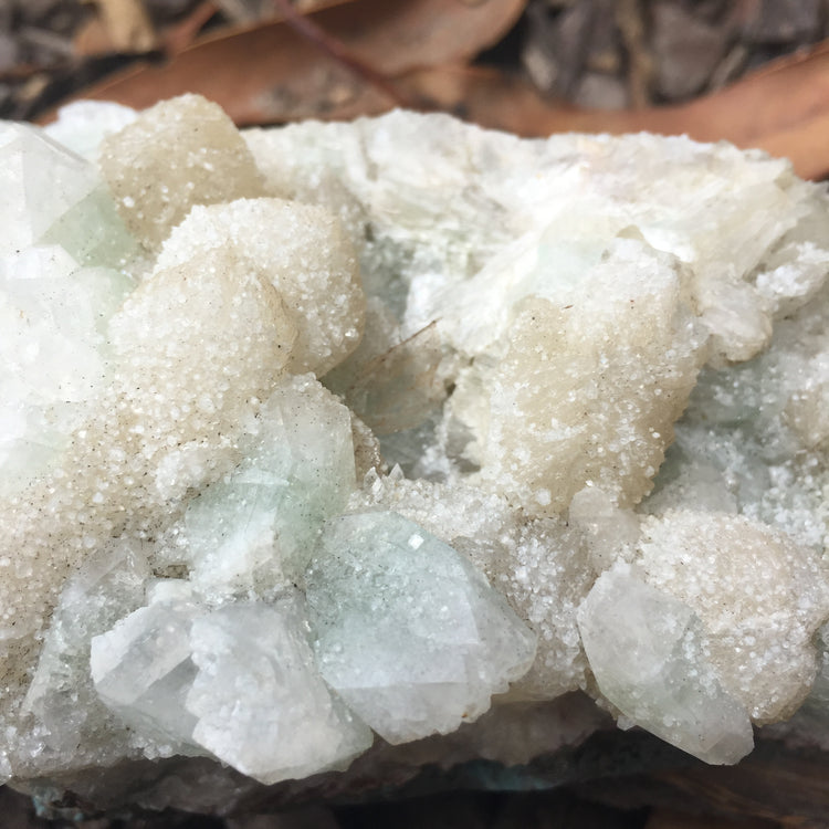 Apophyllite & Chalcedony Cluster Zeolite Specimen Large