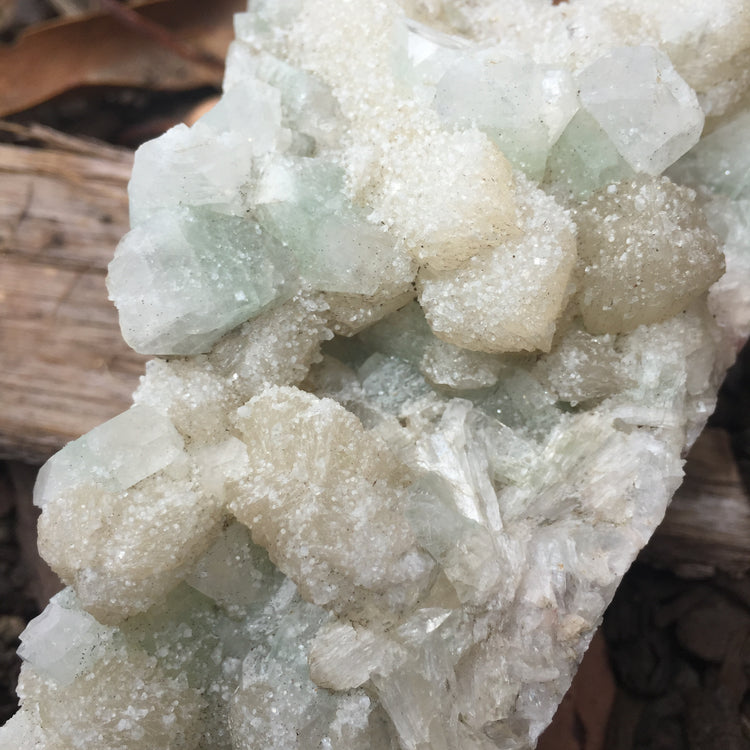 Apophyllite & Chalcedony Cluster Zeolite Specimen Large
