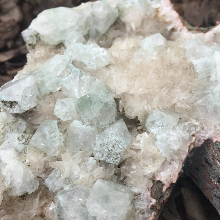 Apophyllite & Chalcedony Cluster Zeolite Specimen Large 2
