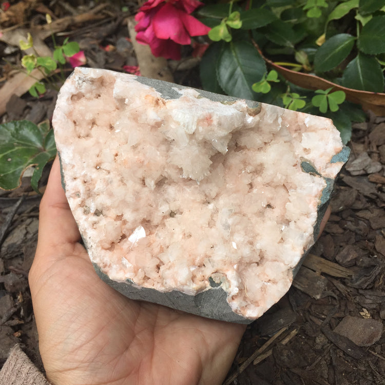 Stilbite Geode Zeolite Specimen Large