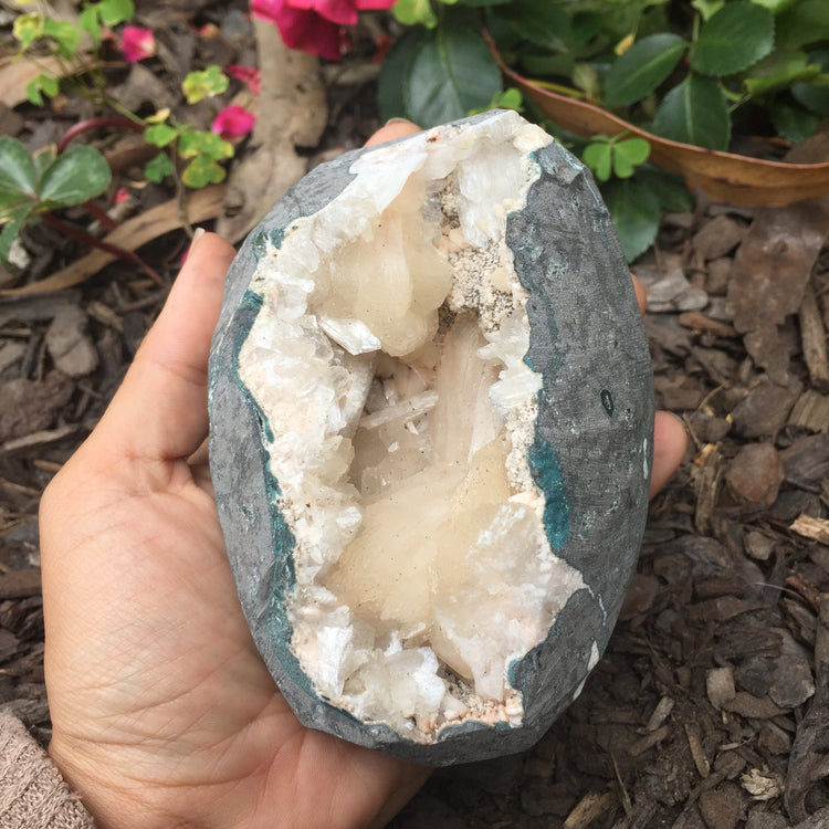 Stilbite Geode Zeolite Specimen Large 2