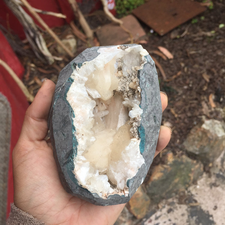 Stilbite Geode Zeolite Specimen Large 2