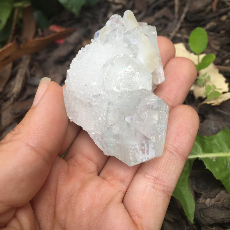 Apophyllite & Chalcedony Cluster Zeolite Medium