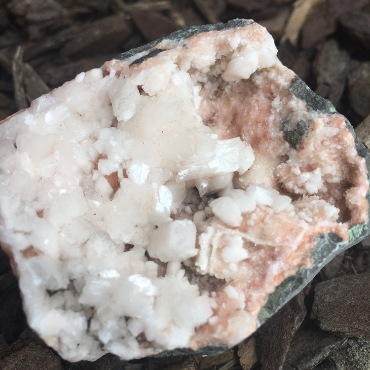 Chalcedony & Stilbite Geode Medium