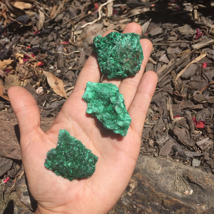 Rough Velvet Malachite Specimen
