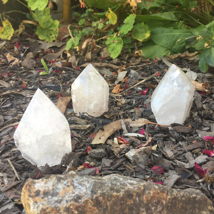 Clear Quartz Cut Base Polished Point