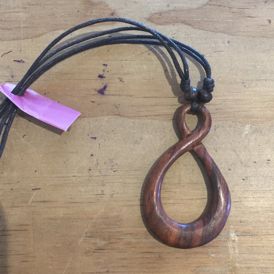 Wooden Necklace Figure 8 Shape