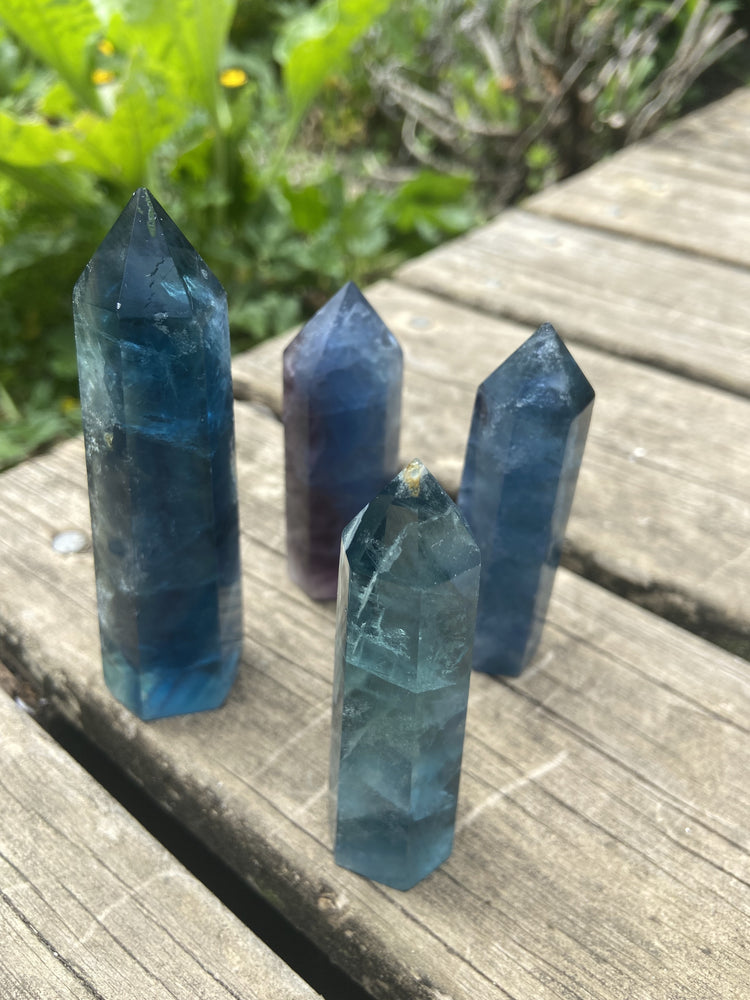 Blue Fluorite Polished Point