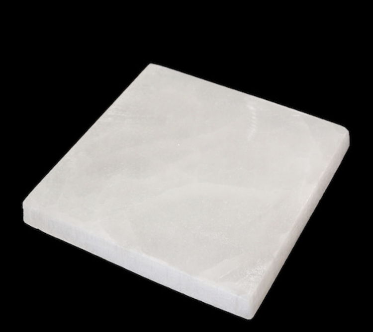 Selenite Square Plate (14cm)