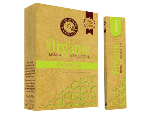 Organic Masala Incense Sticks ~ Cannabis 15g