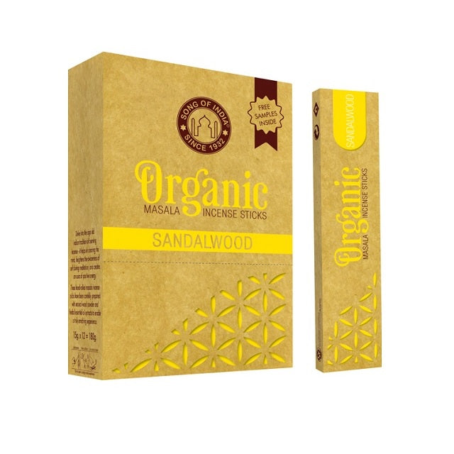 Organic Masala Incense Sticks ~ Sandalwood 15g