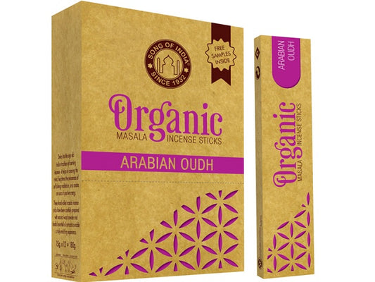 Organic Masala Incense Sticks ~ Arabian Oudh 15g