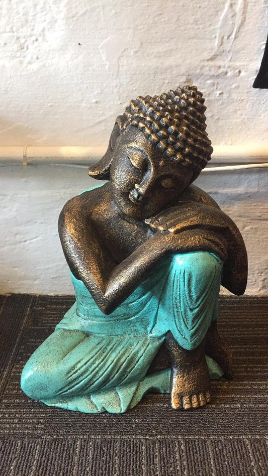Stone Buddha ~ Colored Relaxed, hands on Knee