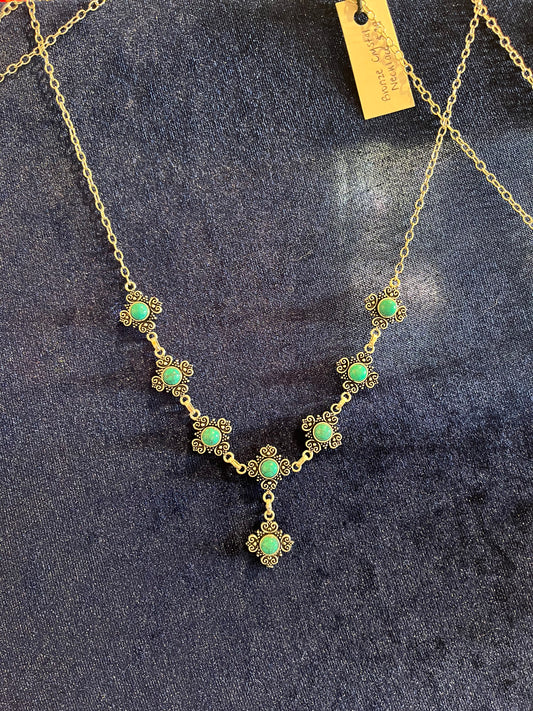 Bronze Crystal Necklace