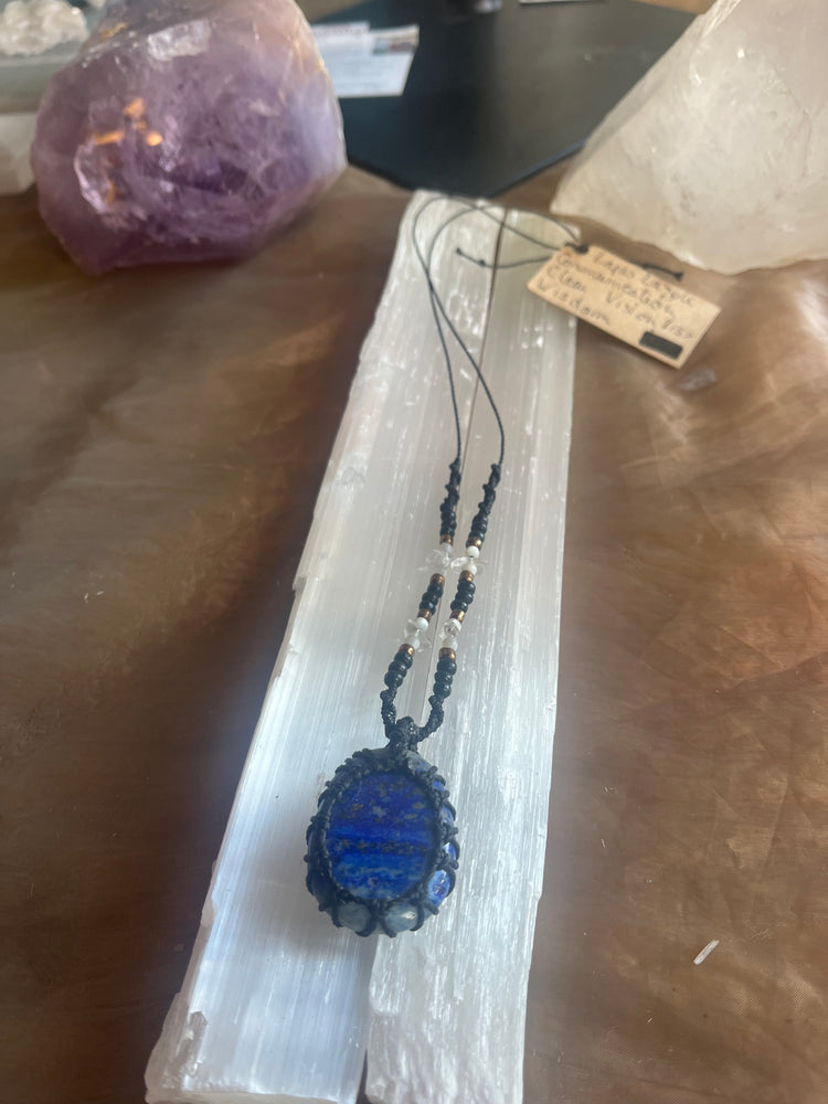 Lapis Lazuli Macrame Necklace