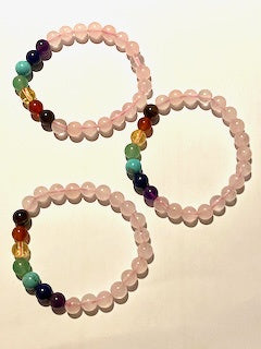 Rose Quartz Chakra Bracelet