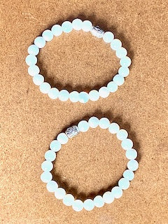 White Opal Bracelet 8mm