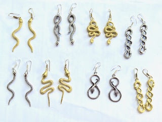 Bronze Snake Earrings