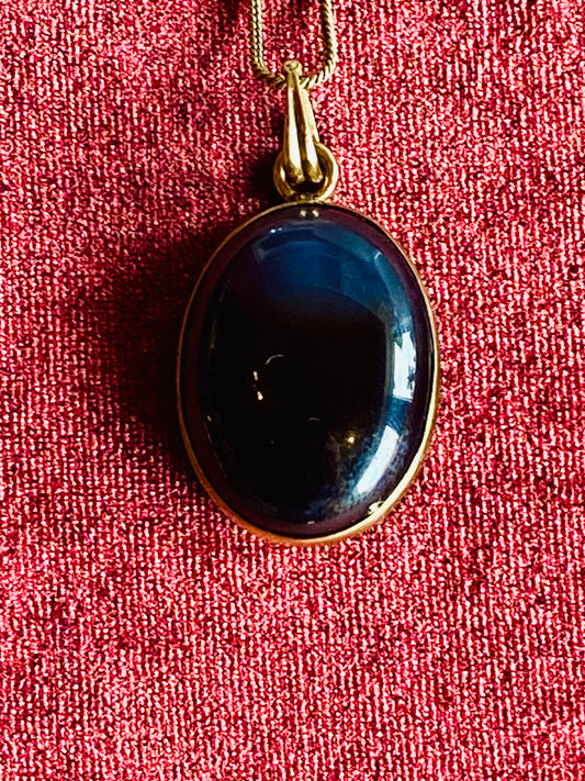 Silver Sheen Obsidian Pendant