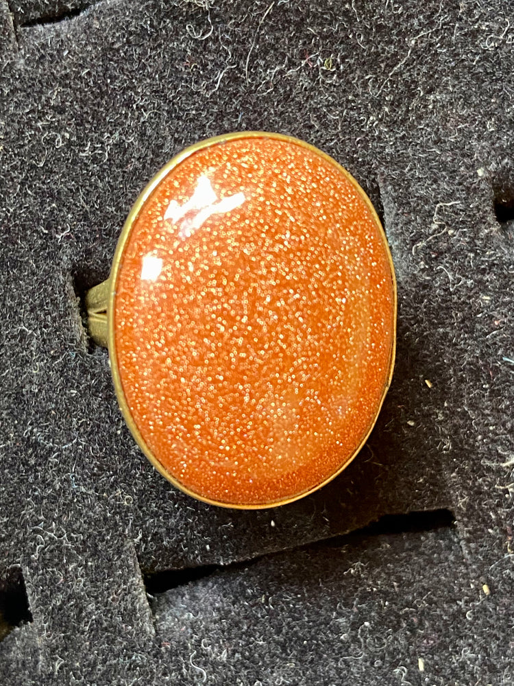 Goldstone Ring Large
