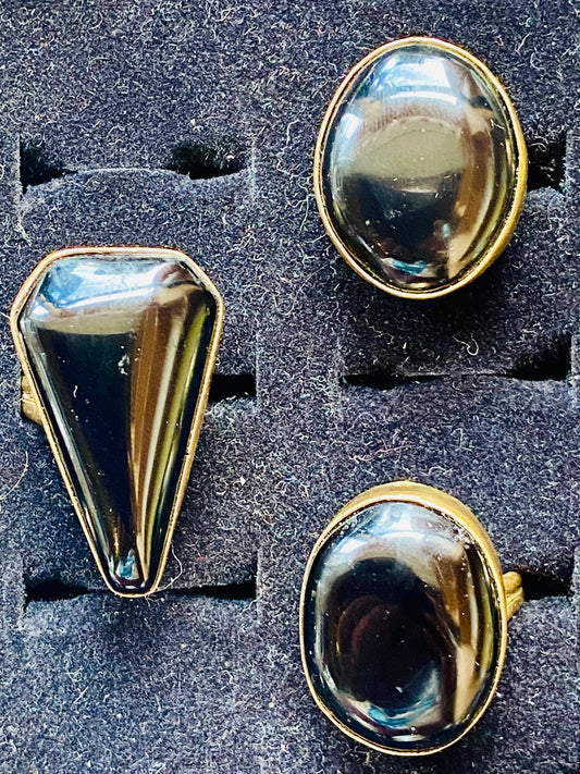 Black Obsidian Ring Large