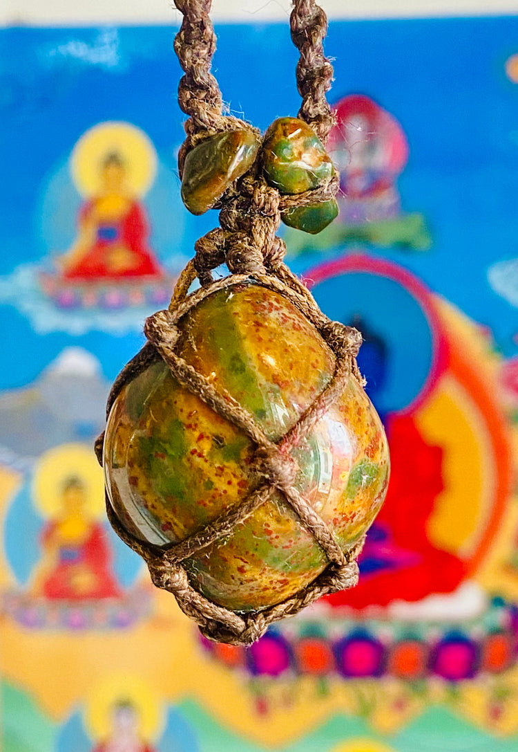 Bloodstone Pendant Necklace